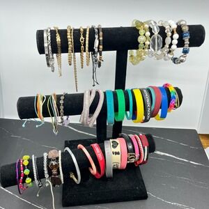 Bulk Wearable Jewelry Lot 47 Pcs 0.802 lbs Mixed Bracelet Craft Fashion Resale